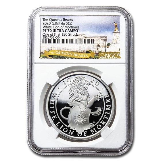 2020 GB 1 oz Silver Queen's Beasts White Lion PF-70 UCAM 2020 GB 1 oz Silver Queen's Beasts White Lion PF-70 UCAM